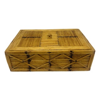 Vintage Handmade Matchstick Box For Sale