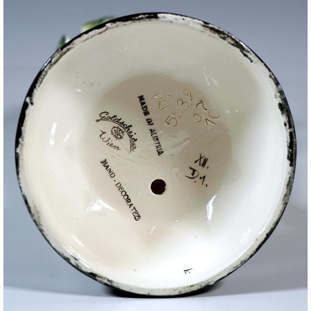 Art Deco Pierrette with Mask Figurine attributed to Dakon & Lorenzl for Goldscheider, 1920s For Sale - Image 6 of 7