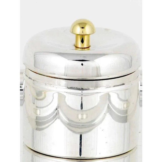 Metal Pm Italian Silverplate & Brass Coffee Service For Sale - Image 7 of 9