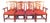 Late 20th Century Eight D. R. Dimes Chippendale Style Tiger Maple Dining Chairs For Sale
