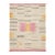 Contemporary Minimalist Wool Kilim Rug With Abstract Ikatesque Accents in Rose For Sale