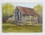 Rustic Small Vintage Rustic Barn and Landscape Painting For Sale - Image 3 of 4