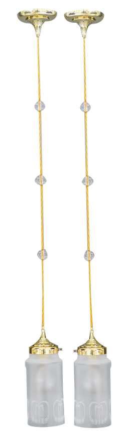 Vintage Art Deco Pendants, 1920s, Set of 2
