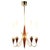 5-Arm Chandelier in Brass and Teak with Opal Glass by Bent Karlby for Lyfa 1960s For Sale - Image 13 of 13