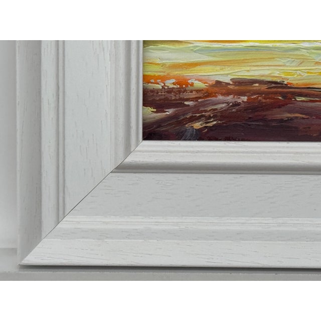 Textile Afterglow - Miniature Abstract Landscape Art Study by Contemporary Artist 2025 For Sale - Image 7 of 11