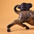 Late 19th Century Pair of Antique Gilt Bronze Qilin Statues, Mythical Beast Figures, 1kg Each For Sale - Image 5 of 8