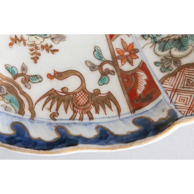 Imari Porcelain Antique 19th Century Japanese Scalloped Imari Plate For Sale - Image 4 of 9