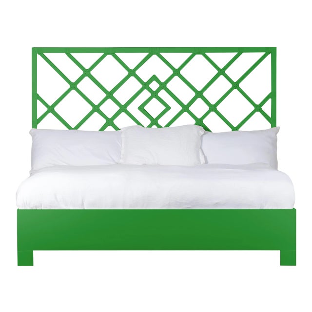 Darien Bed King - Bright Green For Sale