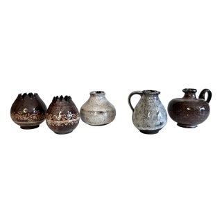Ceramic Miniature Vases attributed to Serocka, Germany, 1960s, Set of 5 For Sale