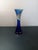 1970s Hand Painted Czech Bohemian Cobalt Blue Glass Bud Vase For Sale In Dallas - Image 6 of 6