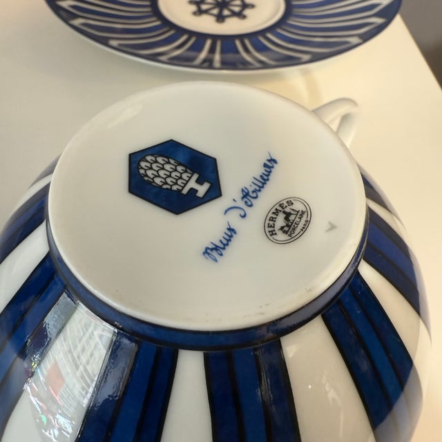 Ceramic Vintage Tea Set from Hermès, 2000s, Set of 6 For Sale - Image 7 of 10