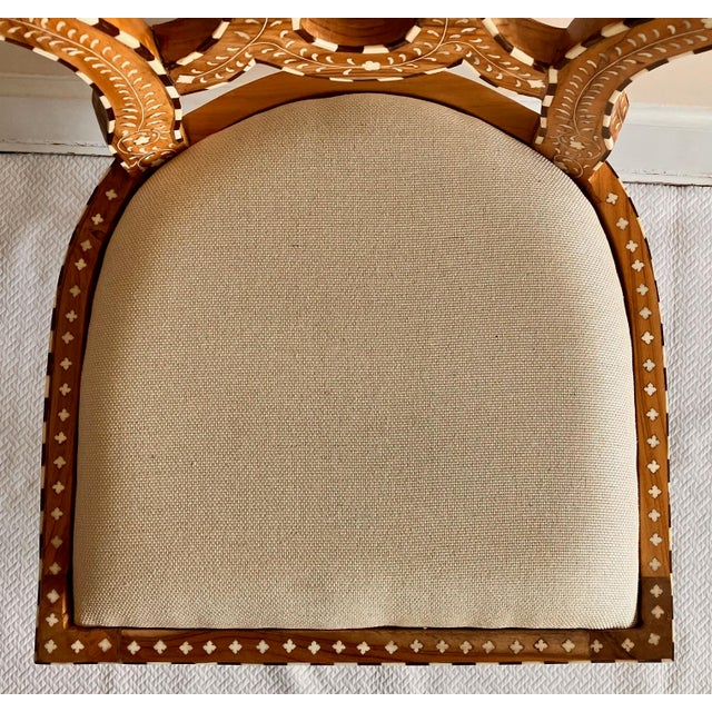 Teak Inlay Anglo Indian Dining Chair For Sale In New York - Image 6 of 9