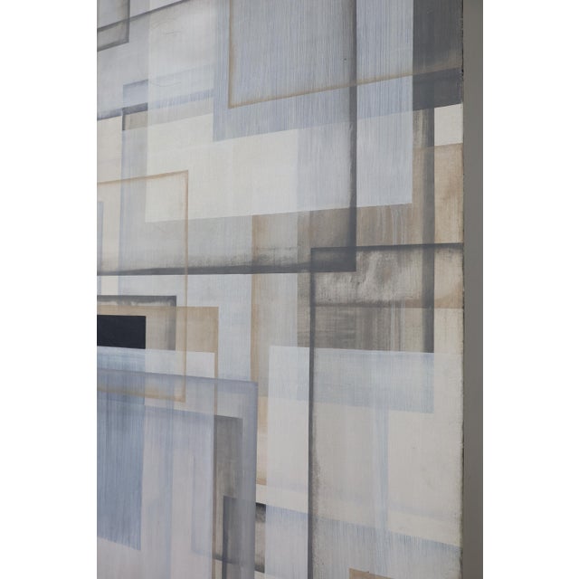Gray Large Painting by Sean Scherer, "Ruhlman", Dtd. 1999, 84" X 72" Diptych For Sale - Image 8 of 12