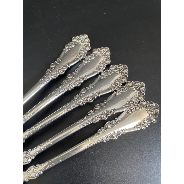 1847 Rogers Bros A1 Berkshire 1897 Silverplate Dinner Forks, Set of 5 For Sale In Las Vegas - Image 6 of 8