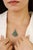 Gemstone 4.17 Carat Statement Emerald Pendant in 925 Silver With Sapphire Detailing For Sale - Image 7 of 12