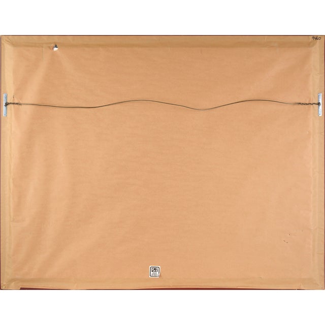 1990s 1990s Hidden in the Flowers - Abstract Bird in Acrylic on Threaded Paper by Judith W Winslow For Sale - Image 5 of 5