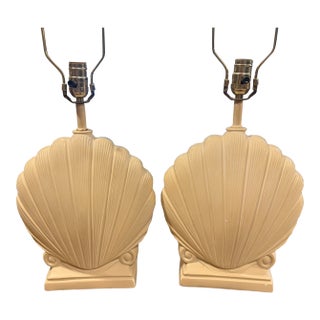 1960s Royal Haegar Mid-Century Modern Shell Lamp - a Pair For Sale