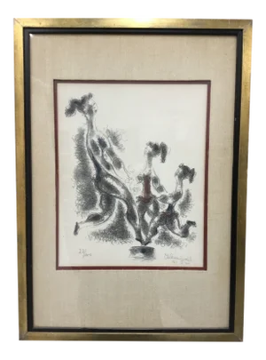 “Dance” Original Lithograph by Chaim Gross .