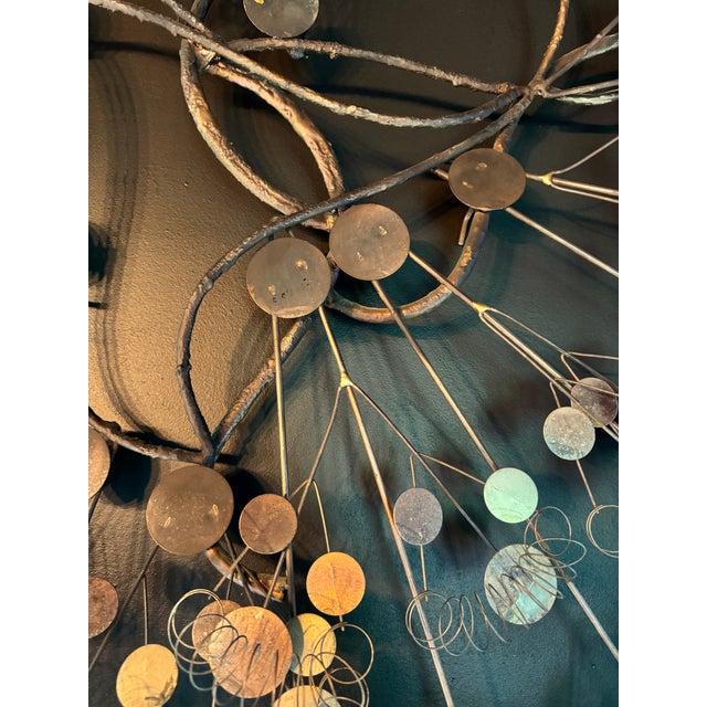 1960s Vintage MCM Signed Curtis Jere Raindrops Wall Art Sculpture For Sale - Image 5 of 6