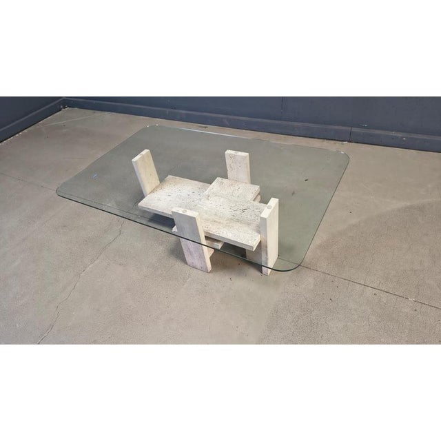 Glass Vintage Coffee Table by Willy Ballez, 1970s For Sale - Image 7 of 13