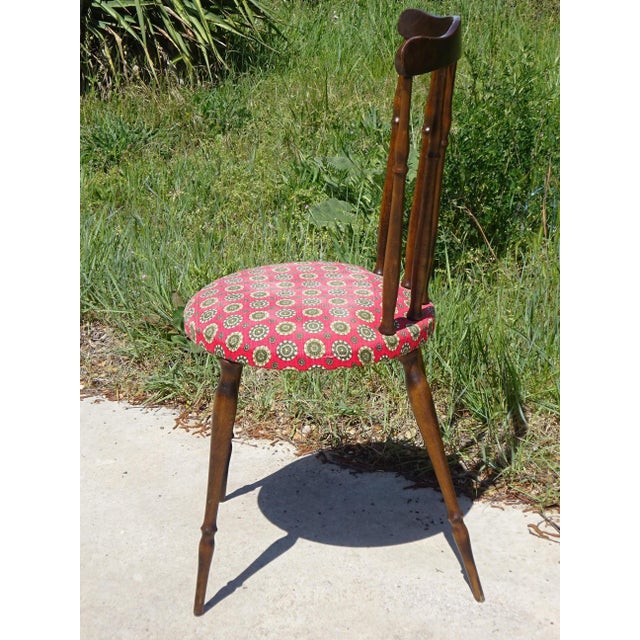 Vintage Wood and Fabric Chairs, 1950s, Set of 2 For Sale - Image 9 of 18