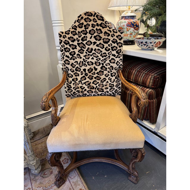 Late 19th Century Antique French Walnut Chair For Sale - Image 5 of 7