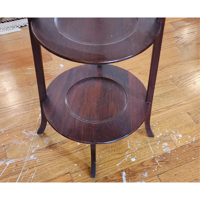 Vintage Edwardian Three-Tired Muffin Stand For Sale - Image 4 of 9