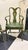 Mid-Century Chinoiserie Green Leather Arm Chairs - Queen Anne Style For Sale - Image 10 of 10