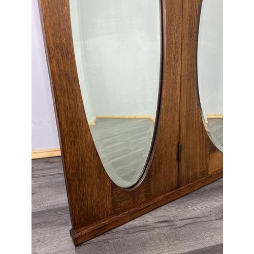 French Style Carved Oak Wall Mirror For Sale - Image 4 of 9