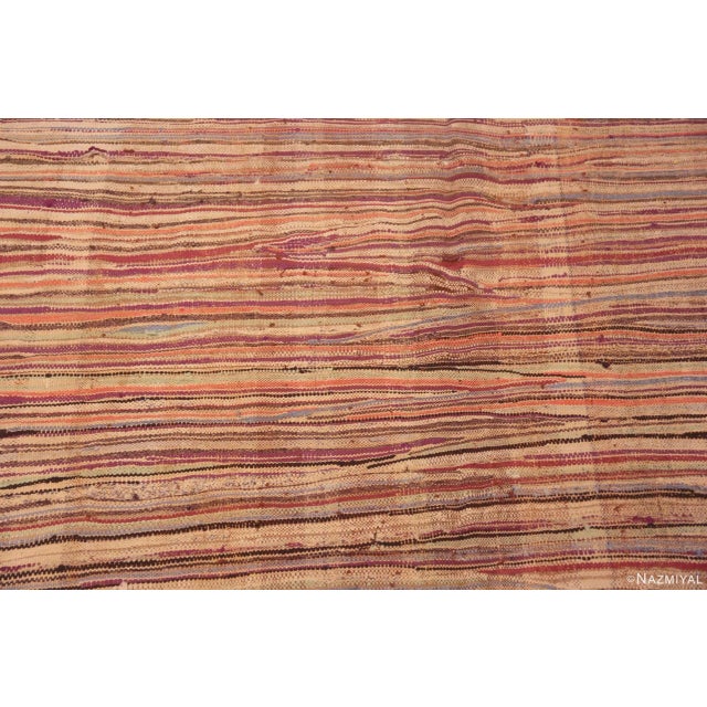 Moroccan Nazmiyal Collection Striped Vintage Moroccan Tribal Kilim Rug For Sale - Image 3 of 7
