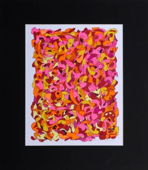 Growth, Francis Schanz Ink and Marker on Paper, Signed in Pencil