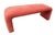 Steve Chase Modern Designer Coral Velvet Upholstered Waterfall Bench