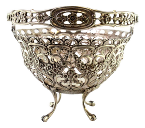 Silver Candy Box with Cut-Outs, Reliefs and Claw-Shaped Feet