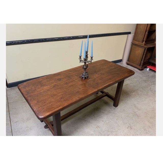 Brown Antique Monastery Table, 1900s For Sale - Image 8 of 13