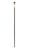 Victorian Victorian Ornate Repousse Brass & Mother of Pearl Walking Stick Cane For Sale - Image 3 of 8
