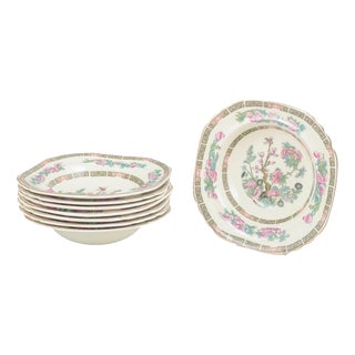 Faience Deep Plates with Oriental Motif from Wedgwood & Co, Set of 8 For Sale