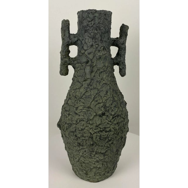 Vallauris Glazed Ceramic Vase For Sale - Image 9 of 10