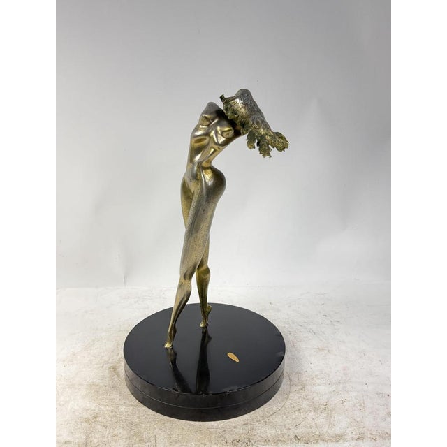 Walter Pugni, Fortune Sculpture, 1980s, Gold-Plated Bronze For Sale - Image 12 of 18