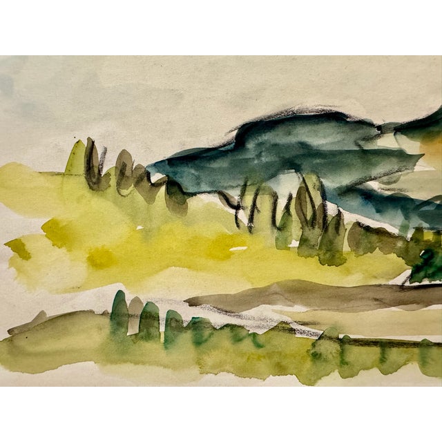 Original watercolor on paper by Henry Emil Salloch, also known as Heinz Emil Salloch, the German-born American artist and...