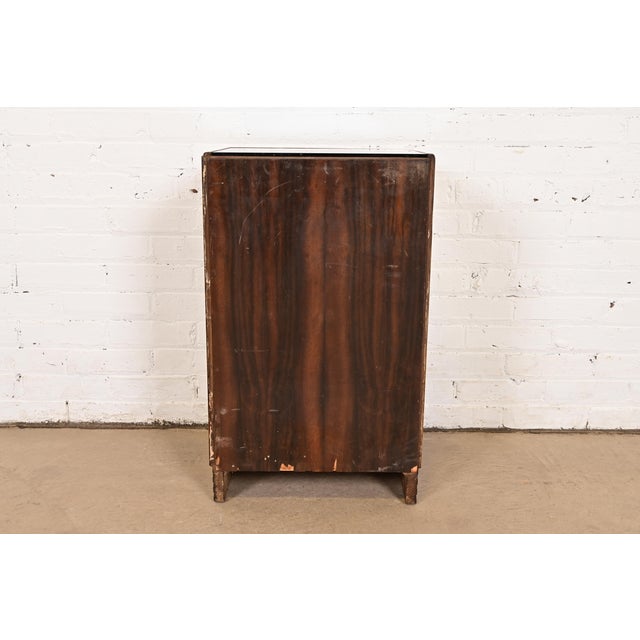 Leo Jiranek for Grand Rapids Furniture Art Deco Walnut and Burl Wood Nightstand, 1930s For Sale - Image 13 of 14