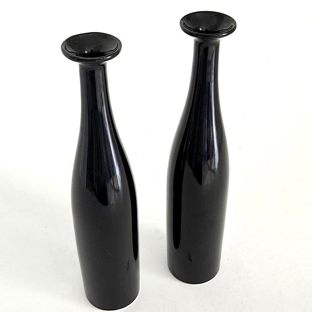 Ceramic Vintage Toyo Ceramic Ikebana Bottle Vases, a Pair For Sale - Image 7 of 14