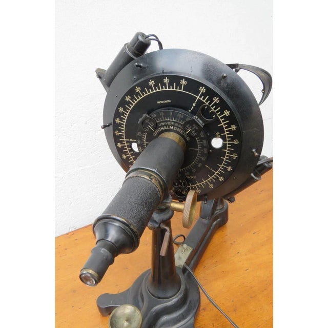 American Universal Ophthalmometer Patented 1911 Brass Cast Iron Medical Optical For Sale - Image 3 of 13