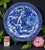 Ceramic Antique Japanese Arita Blue White Charger Plate Foo Dog Lion Peony-19''-Asian For Sale - Image 7 of 11