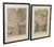 1980s Cathedral Art Italian Architectural Scene Lithograph Pair For Sale