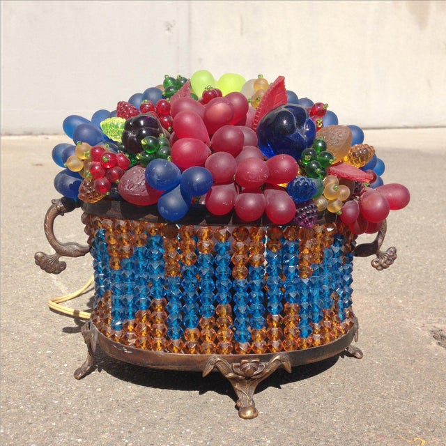 Czech Fruit Glass Table Lamp Chairish