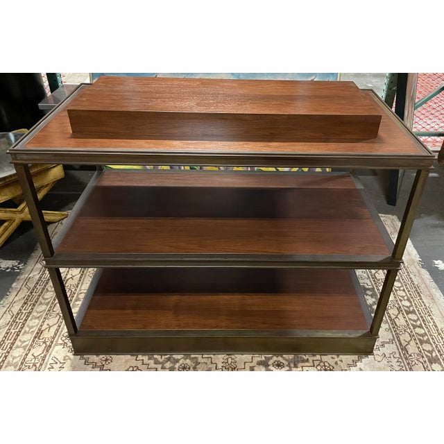 A truly exceptional triple tiered display case. Add a lovely lucite box to the top and show off your favorite collection....