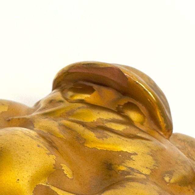 Vintage Majolica-Style 22k Gold Painted Ceramic Lidded Candy Dish by Stangl Pottery Circa 1950s For Sale - Image 10 of 10