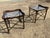Vintage Attributed to Matiland Smith Nail Head Leather and Glass End Side Tables À Pair For Sale - Image 17 of 18