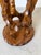 Vintage Organic Hand-Carved Mahogany Wood Plant Stand / Pedestal Table For Sale - Image 12 of 12