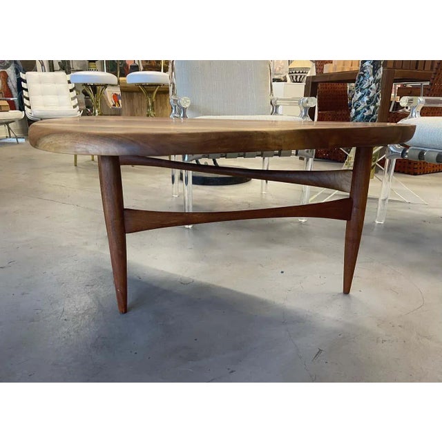 Wood Mid 20th Century Scandinavian Guitar Pick Leaf Table For Sale - Image 7 of 13